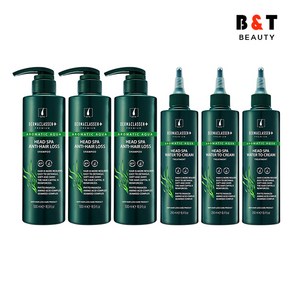 더마클라센 헤드스파 탈모완화 샴푸 500ml x3 + 트리트먼트 250ml x3, 1세트