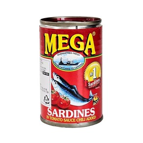 필리핀 메가 토마토 소스 칠리 정어리 통조림 / Philippines MEGA Sardines in Tomato sauce Chili Added