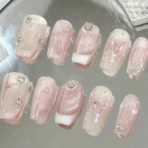 떨샵 자석젤 인조손톱 카피바라 보석 네일팁 셀프젤네일, 1개, NAIL-N768