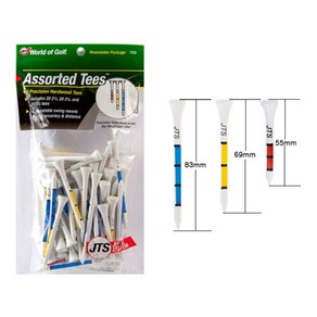 비케이스포츠 JTS 나무 우드 골프티 롱티 미들티 숏티 각 20개입