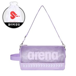 아레나 원형 숄더백 수영가방 A4AC1AB14, 퍼플+수영사랑 수영폴리백