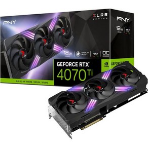 픽픽 PNY 지포스 RTX 4070 Ti 12GB XLR8 게이밍 베르토 에픽X RGB 트리플 팬 그래픽 카드 DLSS 3 367915, RTX 4070 Ti ARGB OC