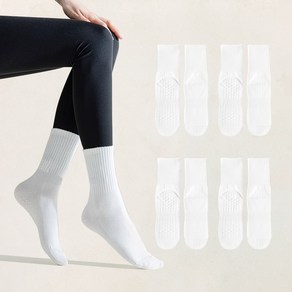 뮤즈마인 [ 4p SET ] 데이지 논슬립 중목 요가 양말 - 8COLOR 4묶음 요가삭스 세트 필라테스양말 헬스 여성양말 스포츠양말 발목 토삭스 미끄럼방지