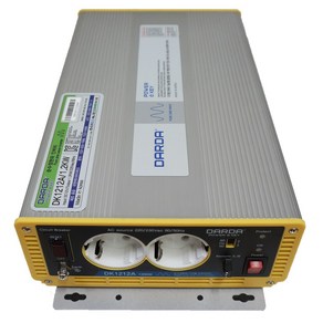 DARDA 차량용 순수 정현파 인버터 DK1212A 배터리 DC 12V 1200W 1kw 다르다 피앤케이하이테크 국산정품 자동차용 1k 안전인증, 1개