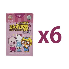 뽀로로 하이텐 쮸 크림소다 맛 50g 10개입 [6세트] 어린이간식 어린이집선물, 6세트