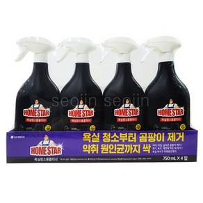 홈스타 욕실용 클리너 750ml X 4개화장실 거품 청소 곰팡이 세정제 11203588, 홈스타 욕실용 클리너 750ml X 4개