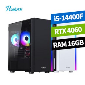 피씨스토어 일사천리 PC i5 14400F RTX 4060 (16GB M.2 500GB), 블랙, PCS, 500GB, 16GB, Fee DOS