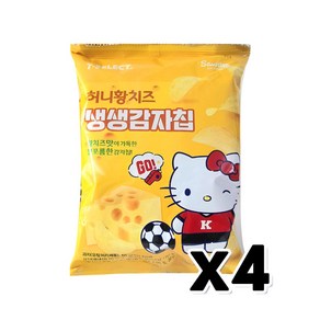 세븐셀렉트 헬로키티 허니황치즈 생생감자칩 60g x 4개