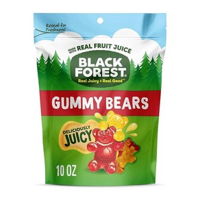 Black Foest Gummy Beas 캔디 진짜 과일 주스로 제작 85g3온스 파우치 12팩, 10oz, 12개, 85g