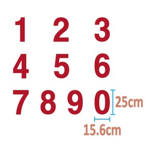 오피스왕국 숫자 스티커 높이 25cm 혼합숫자 호실 번호 분류 락커 메뉴판 가격표 numbe25, 7, 옐로우그린