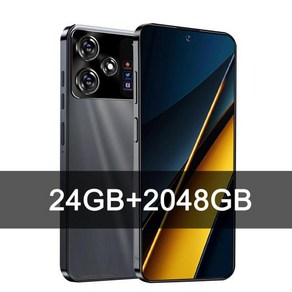 정품 X8 프로 스마트폰 7.3 인치 글로벌 버전 16G + 1TB 스냅드래곤 8 gen3 안드로이드 14 50 + 108M, 한개옵션1, 01 Black 24GB 2048GB