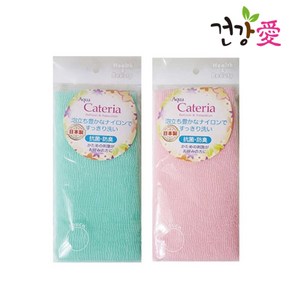 일본 타츠네 카테리아 항균 샤워타올 2p (0), 민트,핑크, 1세트, 2개입
