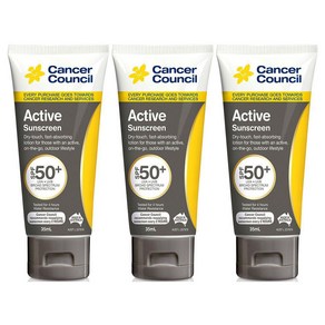 캔서카운슬 액티브 썬크림 SPF50+ 35ml 3개