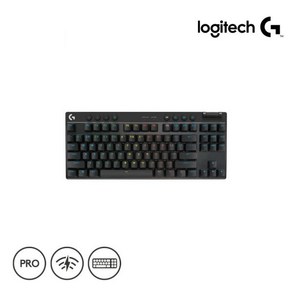 로지텍 PRO X TKL LIGHTSPEED 무선 게이밍 택타일 키보드, 블랙, PRO X TKL 블랙 택타일 갈축, 갈축