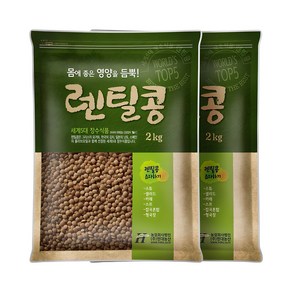 현대농산 갈색 렌틸콩 4kg (2kgx2봉) 렌즈콩