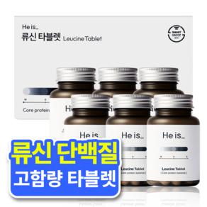 히이즈 류신 타블렛 28200mg 국내최초 고함량 류신 근육단백질, 60정, 6개