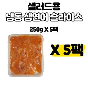 냉동 생연어 슬라이스 샐러드용 덮밥용 노르웨이산 250g, 5개