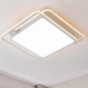 포유라이팅 사각레이어드 LED 방등 75W 안방전등, 75W 전구색/주광색 혼합