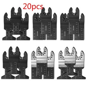 다기능 블레이드 바이메탈 정밀 톱날 멀티 우드 커팅 블레이드 칩보드 도구 원형 진동 톱날 20100 개, 7) type1 20pcs A, 20개