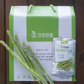 [참농부네] 직접재배가공 강원도 춘천 100% 원액추출 아스파라거스즙 100ml 30포 60포 선물용, 60개