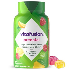 vitafusion PeNatal Gummy Vitamins Raspbey Lemo vitafusion PeNatal 구미 비타민 라즈베리 레모네이드 맛 여성용 임신, 1개, 90정