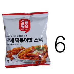 오늘좋은 로제 떡볶이맛 스낵, 6개, 90g