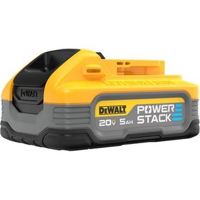 DEWALT 20V MAX 배터리 POWERSTACK 더 많은 전력 + 컴팩트한 충전식 5Ah 리튬 이온 배터리 (DCBP520), 1개