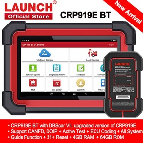 LAUNCH 한글지원 CRP919E BT 자동차진단기 OBD2 스캐너 CAN FD/DoIP 추가