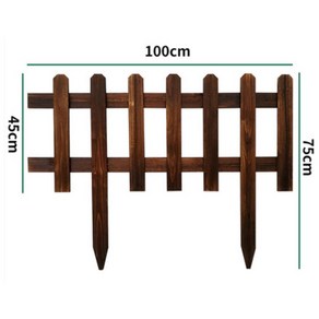 탄화처리 원목 화단 울타리, 30CM