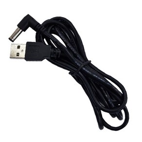 DC전원케이블 L자형 5.5x2.1mm 5V (블랙) USB to 1.5M, 상세페이지 참조, 1개