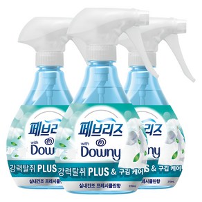 페브리즈 섬유탈취제 강력탈취 플러스 용기형 본품, 370ml, 3개