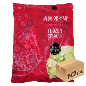 1박스) 냉동야채 애호박 슬라이스 6mm 1kg x 10개입, 10개