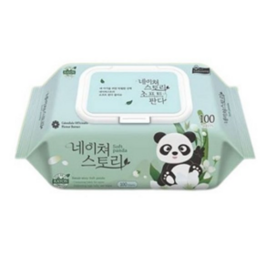 네이쳐스토리 소프트판다 아기물티슈 캡형, 40g, 100매, 10개