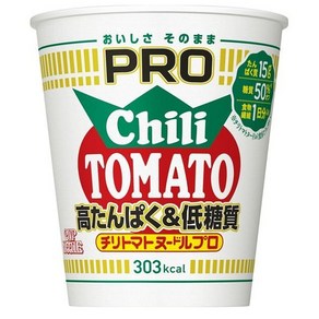 일본 Nissin 컵누들PRO 칠리토마토 고단백저당질 79g Chili Tomato, 3개