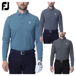 풋조이 골프웨어 남자 긴팔 카라넥 폴로 티셔츠 FootJoy FJ-F23-S09