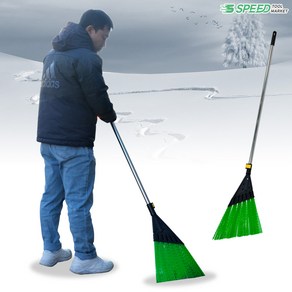 원터치 스텐 삼각비 도로비 개량비 쓰레기 청소 롱빗자루, 1개