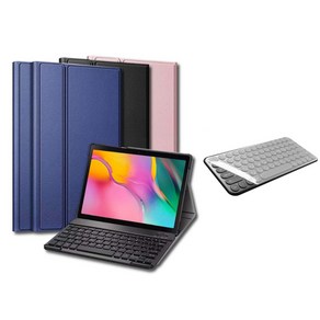 삼성 갤럭시탭A 10.1 SM-T510N T515N 블루투스 무선 키보드 케이스 북커버 케이스나라, 블랙