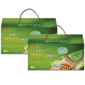 광야 아몬드 새싹보리 양배추차 25g x 40p, 40개입, 2개