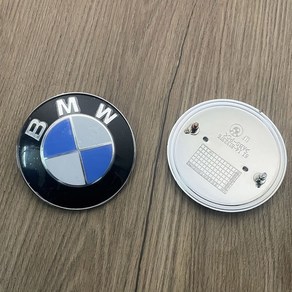 3d ABS 74mm 82mm BMW 후드 엠블럼 자동차 앞 보닛 로고 후면 트렁크 배지 커버 BMW E39 E46 E30 E36 E87 E60 E90 액세서리, Blue White, 82mm 1pc, 1개