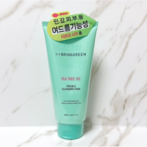 [정품] 브링그린 티트리 시카 트러블 클렌징 폼 300ml 저자극 트러블케어 모공케어 피지케어 노폐물제거 베스트상품, 1개, 290ml