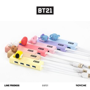 BT21 우주스타 베이비 피규어 USB 3.0 허브, RJ, 1개