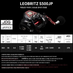 갈치 텐빈 전동릴 소형 심해 다이와 시보그 윈치 100J, 상세 페이지 참고, LEOBRITZ S500JP 오른손 23