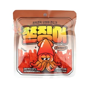 쫀징어 스모키바베큐 50g 쫀드기 간식, 1개