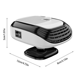 휴대용 자동차 히터 서리 제거기 전기 앞유리 ABS 가열 냉각 트럭 RV용 선풍기 12V 24V 150W