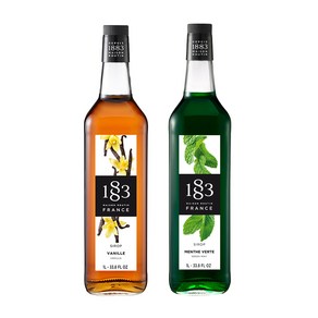 1883 바닐라 시럽 1000ml+1883 그린민트 시럽 1000ml, 1L, 2개