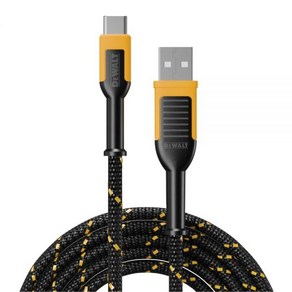 DEWALT USB C 충전 케이블 — USB-C to USB-C용 강화 브레이드 타입 - 고속 코드 1.2m(4피트)., 4 Foot, 1개