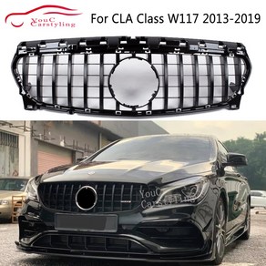 메르세데스 CLA 클래스용 전면 범퍼 GTR 그릴 W117 GT R C117 X117 CLA180 CLA200 CLA250 CLA45 AMG 2013-