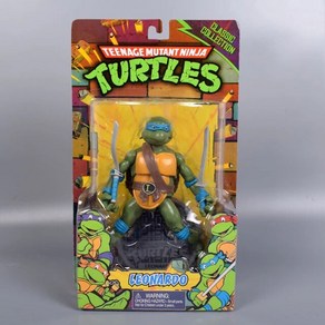 십대 닌자 거북이 TMNT 액션 피규어 장난감 애니메이션 PVC 컬렉션 모델 인형 장식 생일 선물, [04] Leonado, 1개