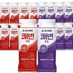 파스퇴르 쾌변 요구르트 150ml 혼합16입(사과 8입+포도 8입)