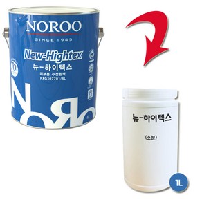 노루페인트 뉴 하이텍스 외부용 수성페인트 1L 무광, 1개, 화이트1